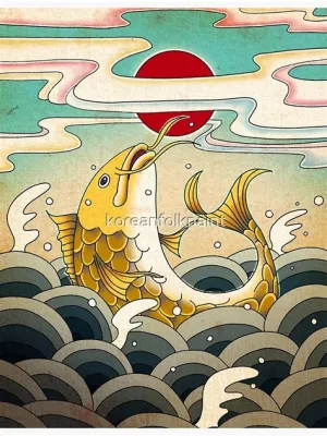  The Carp Transformation - A Korean Folktale Exploring Selflessness and the Cycle of Life!